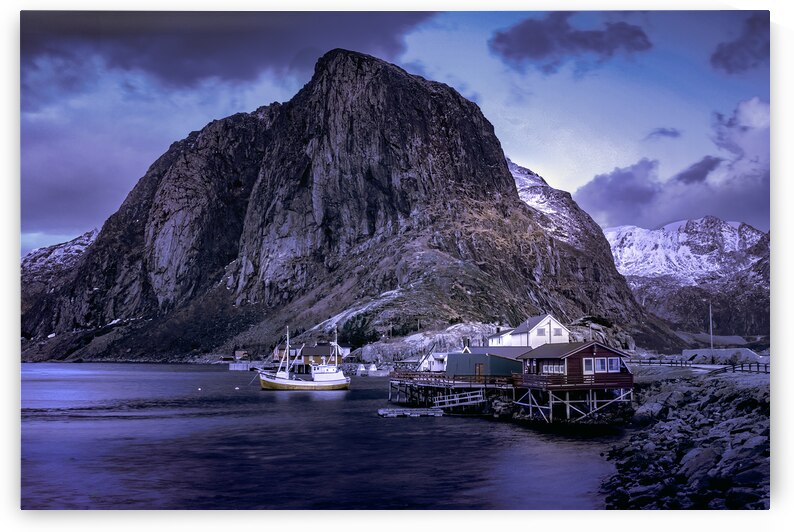Lofoten Hamnoy Harbor Mountain by Norma Brandsberg Photography