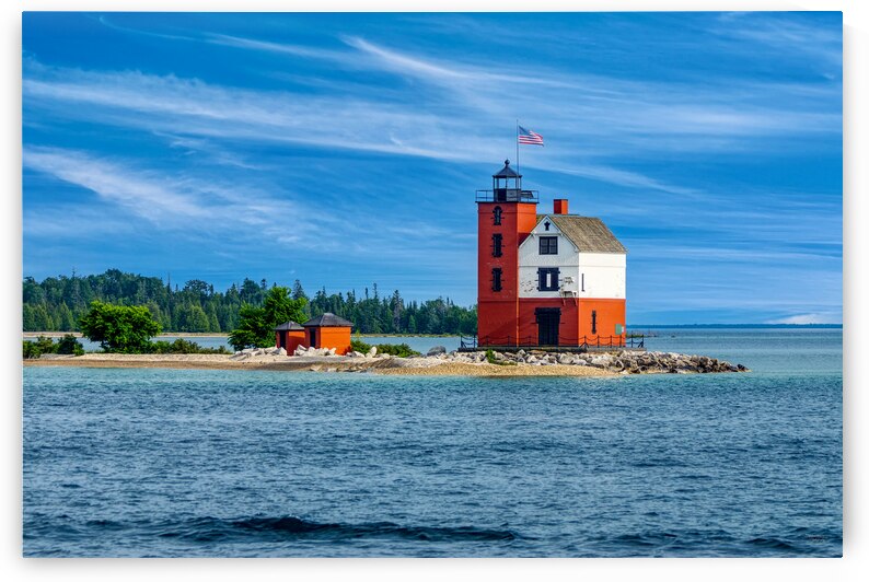 Mackinacs Round Island Lighthouse by Jennifer White
