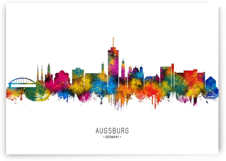 Augsburg Germany Skyline by Towseef Dar