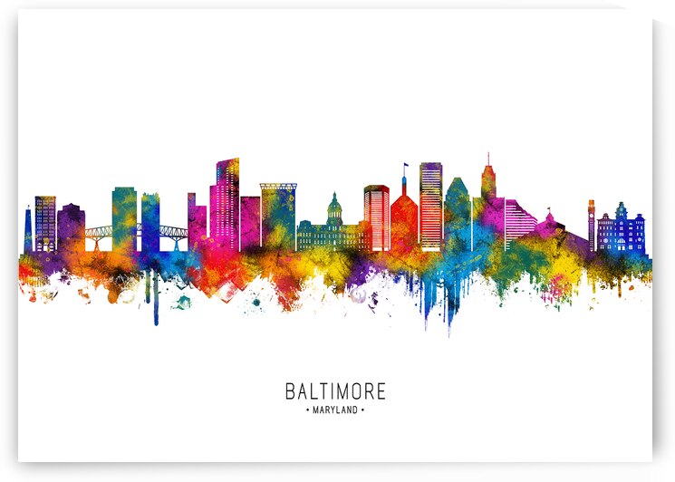 Baltimore Maryland skyline by Towseef Dar