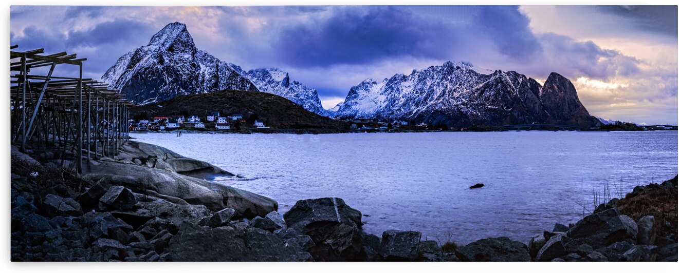 Lofoten Reine Coastal Cityscape Panorama by Norma Brandsberg Photography