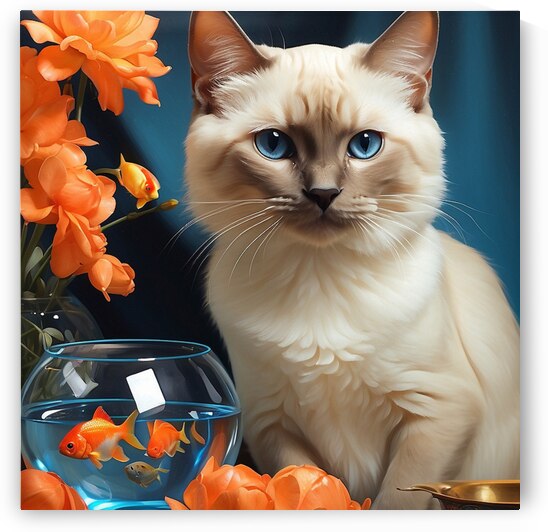 A strikingly elegant Siamese cat by Marigold