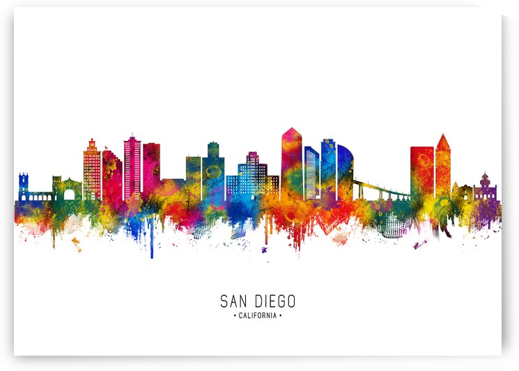 San Diego California Skyline by Towseef Dar