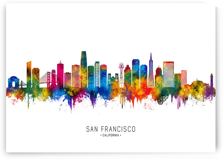 San Francisco California Skyline by Towseef Dar
