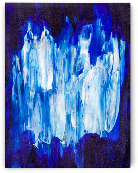 Abstract blue painting.   by TAHDAINI