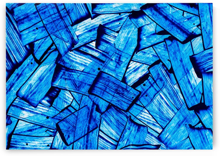 Abstract blue painting by TAHDAINI