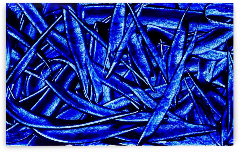 Abstract blue painting by TAHDAINI