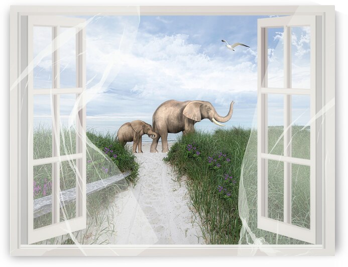 Elephants Outside My Window by Susan Paradise Burke