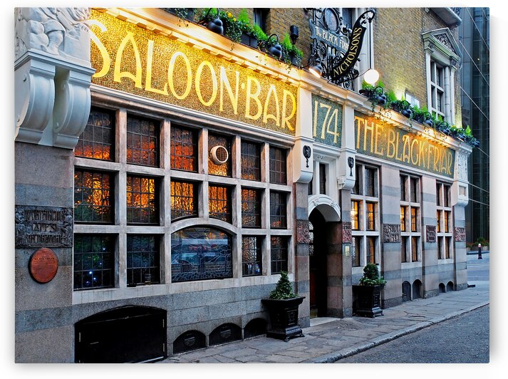 The Black Friar Saloon Bar London Pub by Gill Billington