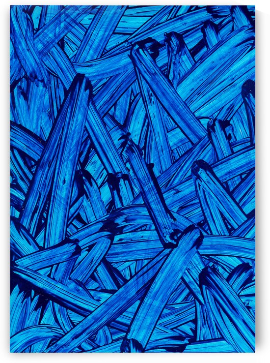 Abstract blue painting.   by TAHDAINI