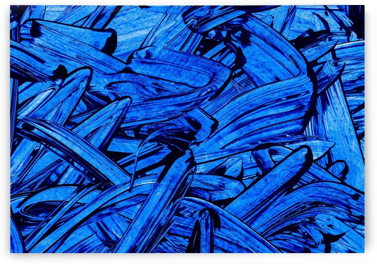 Abstract blue painting.   by TAHDAINI