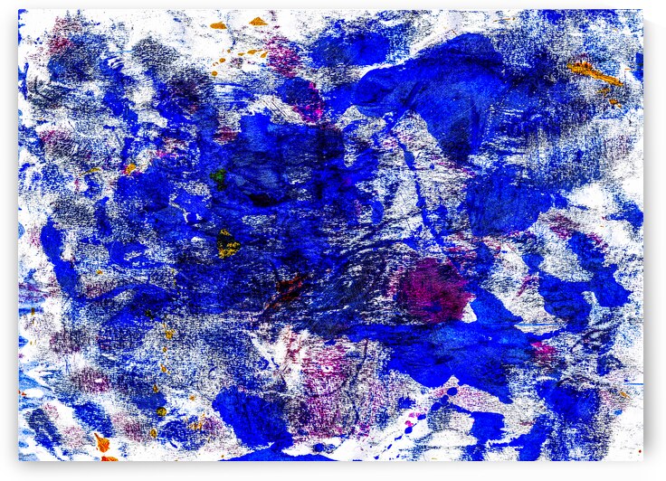 Abstract blue painting.   by TAHDAINI