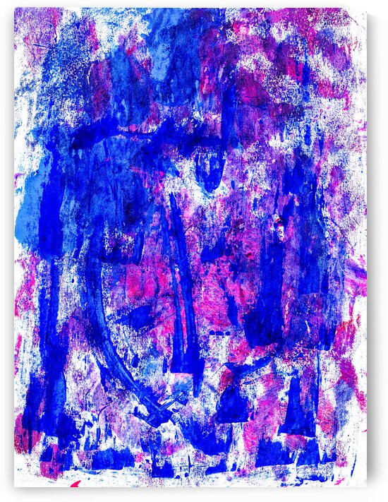 Abstract blue painting.   by TAHDAINI