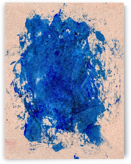 Abstract blue painting. Abstract blue paint grunge background. by TAHDAINI