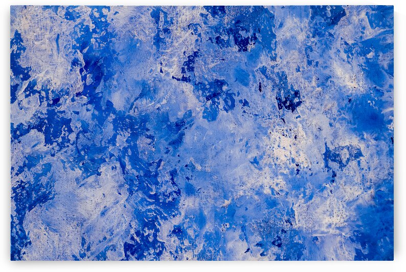Abstract blue painting.   by TAHDAINI