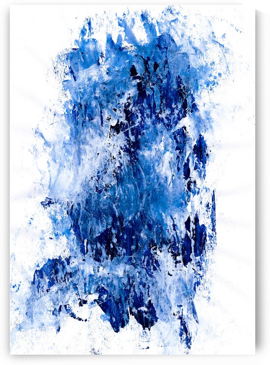 Abstract blue painting.  Abstract blue paint grunge background. by TAHDAINI