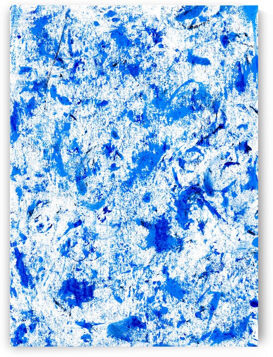 Abstract blue paint grunge background. Abstract blue painting.   by TAHDAINI