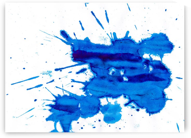 Abstract blue painting. Abstract blue paint grunge background. by TAHDAINI