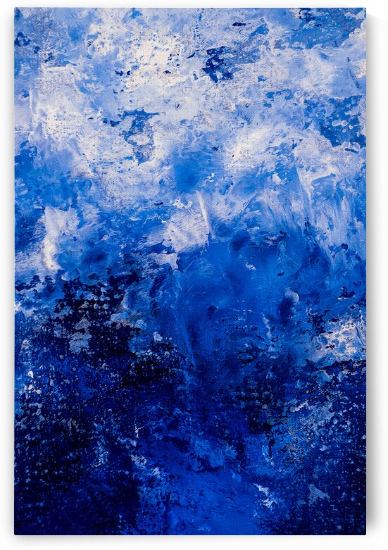 Abstract blue painting.  by TAHDAINI