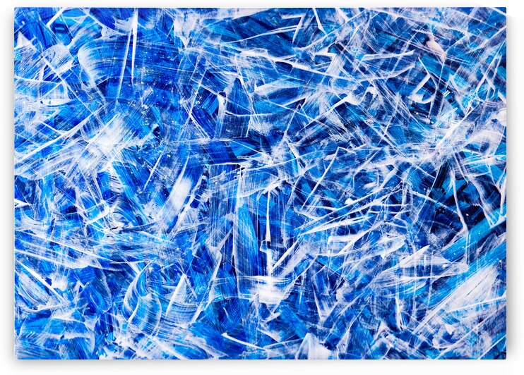 Abstract blue painting. Abstract blue paint grunge background. by TAHDAINI