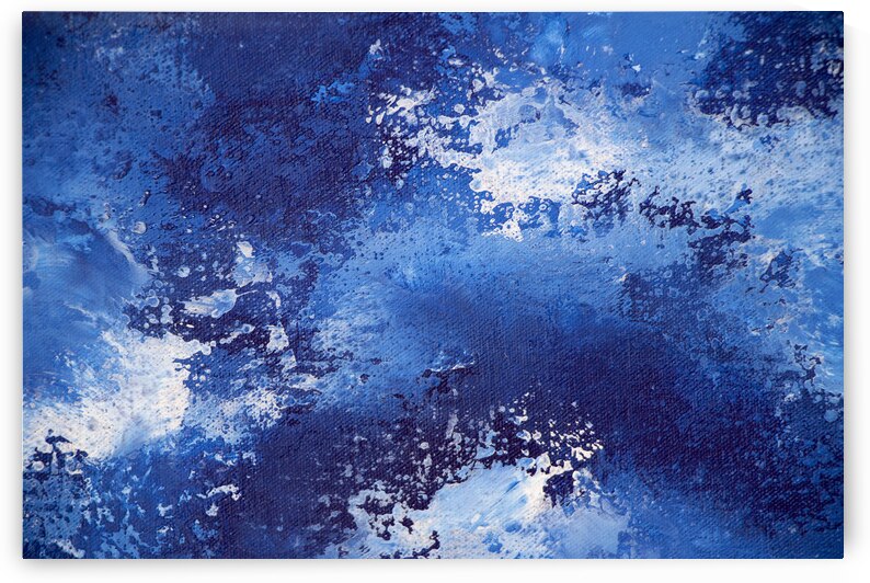 Abstract blue painting. Abstract blue paint grunge background. by TAHDAINI