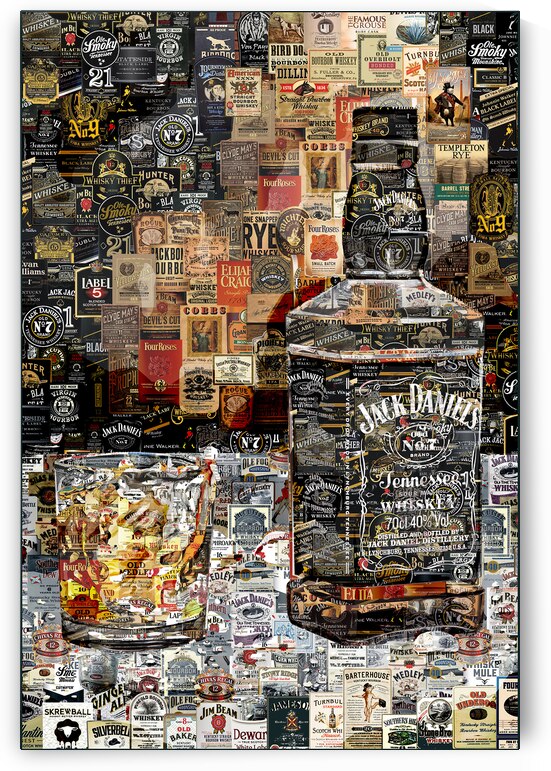WHISKEY JACK DANIELS WITH GLASS by Alex Loskutov