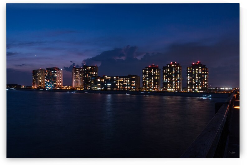 Navarre Beach Skyline Night by Jennifer White