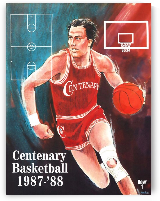 1987 Centenary Basketball Art by Ron Rice by Row One Brand