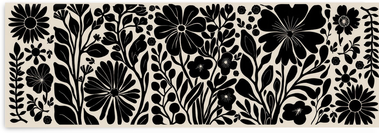  Abstract Geometric Flowers by New York Art Studio