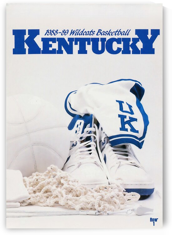 1988 kentucky wildcats basketball cover art by Row One Brand