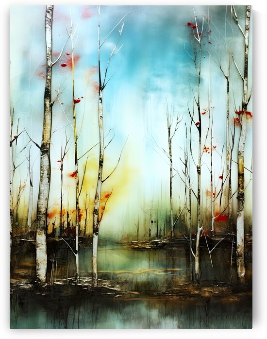 Encaustic Birch by SykArt Designs