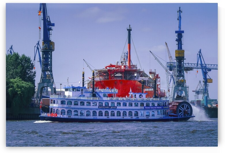 Port of Hamburg Boats by Norma Brandsberg Photography