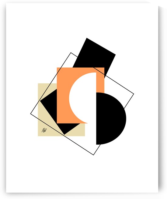 Geometric Shapes On White by Liz Cereby