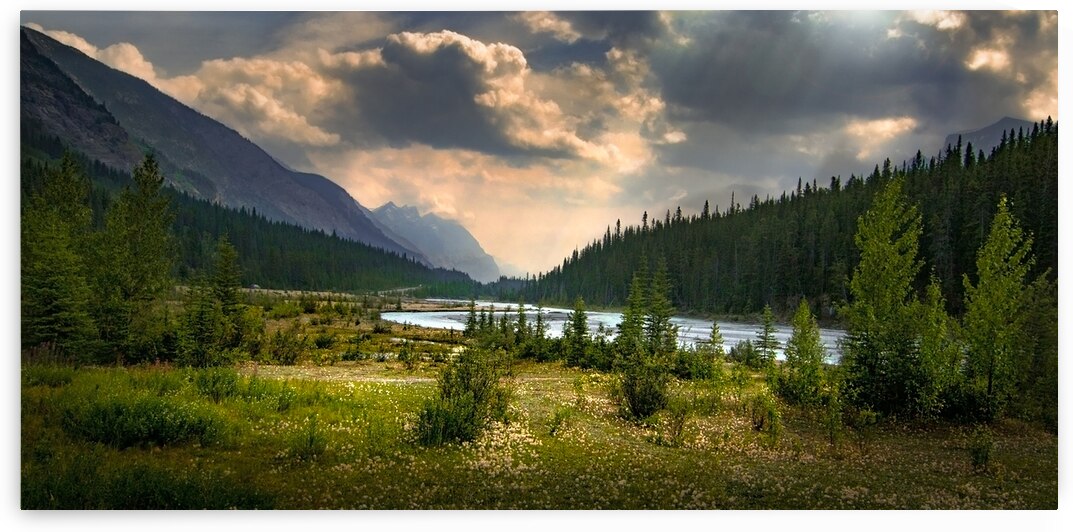 Icefields Parkway Sunbeams by Norma Brandsberg Photography