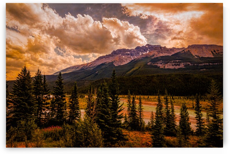 Icefield Parkway River Sunset 1 by Norma Brandsberg Photography