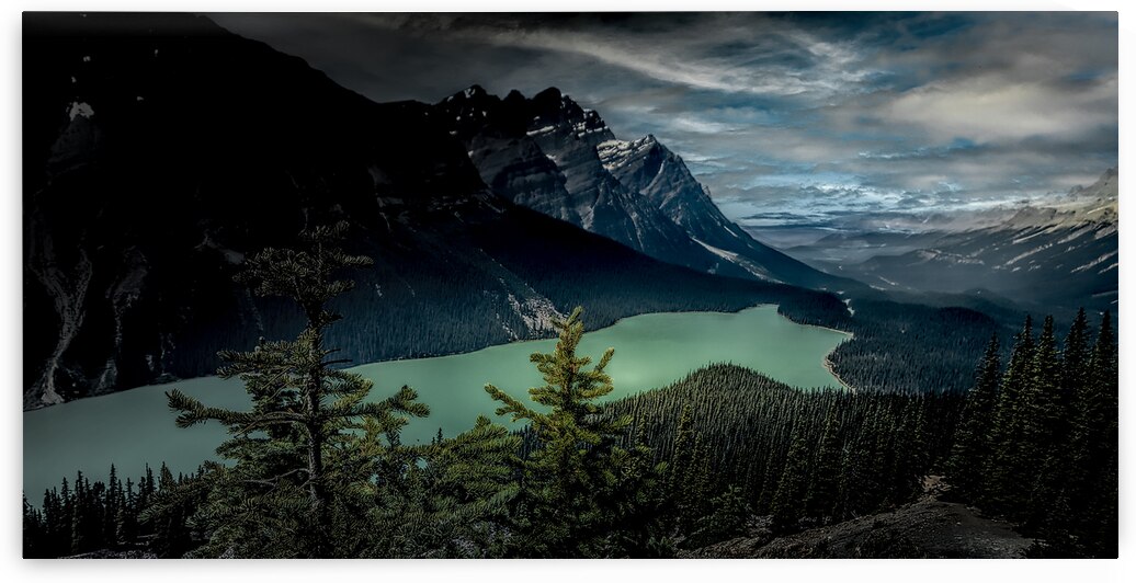Canadian Rocky Mountains Peyto Lake Sunset by Norma Brandsberg Photography