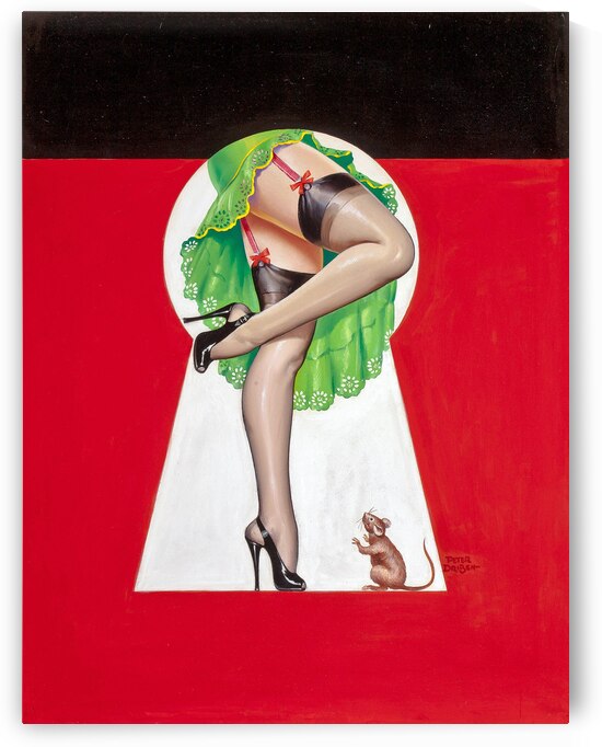 Keyhole Pin Up and a Mouse by vintagesupreme