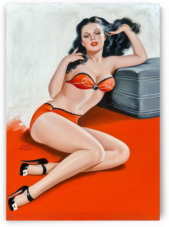 Pin Up in Red Lingerie by vintagesupreme