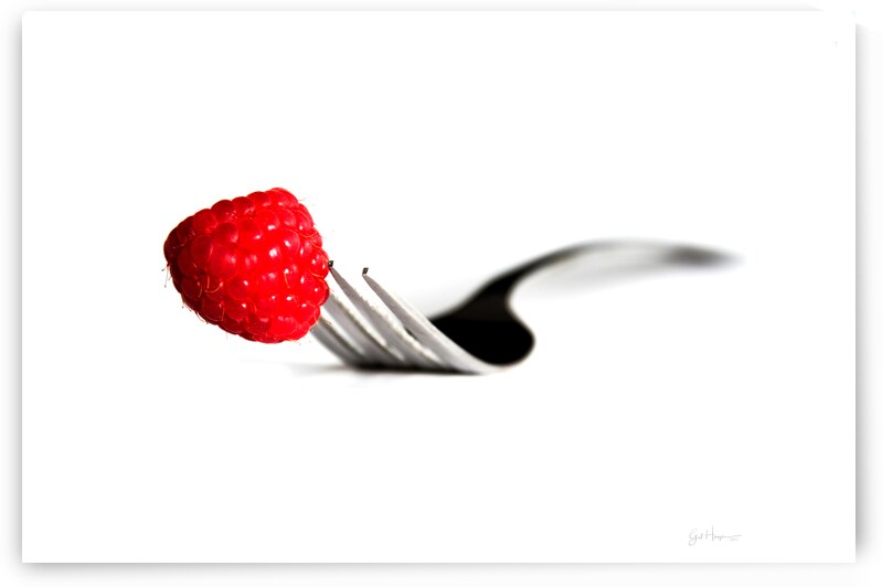 Fork and Raspberry by Gil Hooper