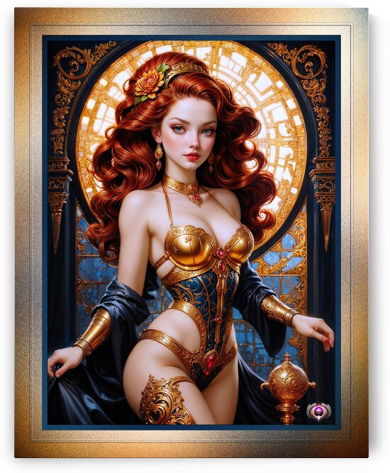 Atria The Redhead Of Grayson Mesmerizing AI Concept Art by Xzendor7 by xzendor7