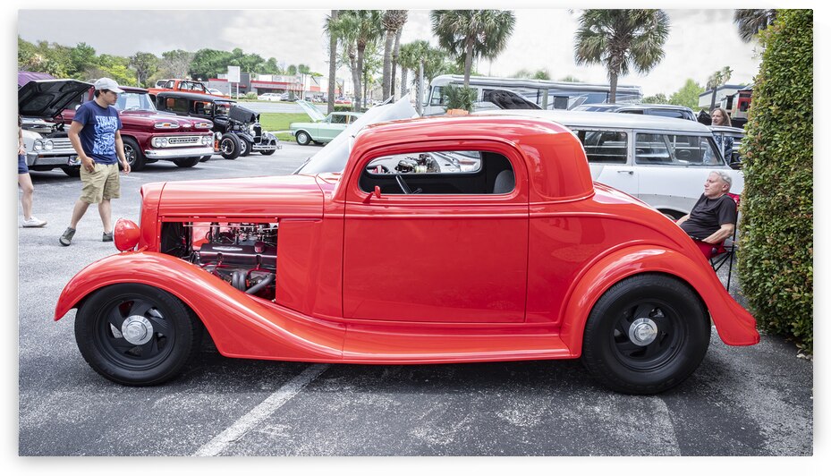 1934 Red Ford 3 Window Coupe X 1 by Rich Franco