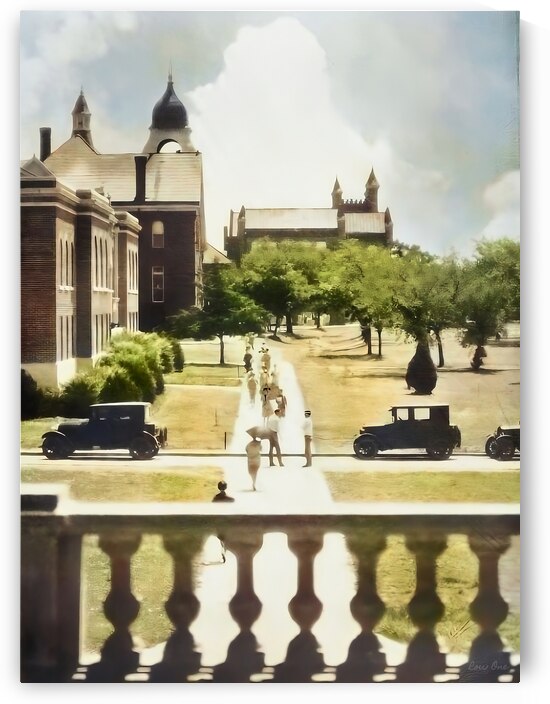 1920s oklahoma state campus stillwater by Row One Brand