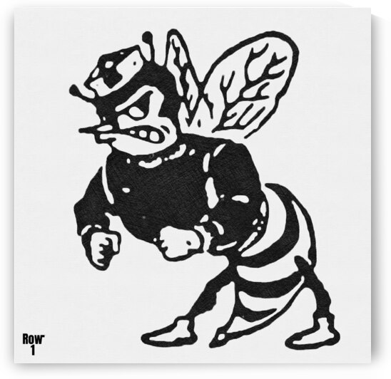 vintage yellow jacket mascot art throwbacks by Row One Brand