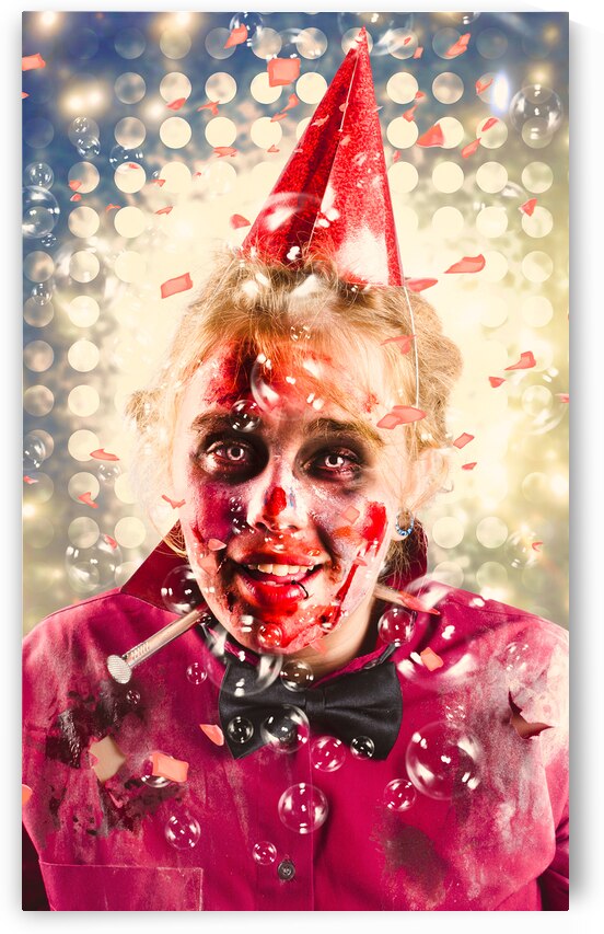 Possessed dead girl at nightclub wake. Monster rave by Jorgo