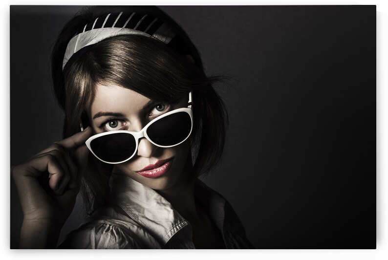 Face of dark retro fashion. Female pin-up beauty by Jorgo