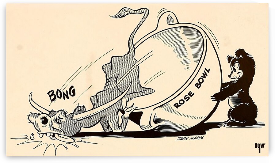 jack hamm texas baylor cartoon art  by Row One Brand