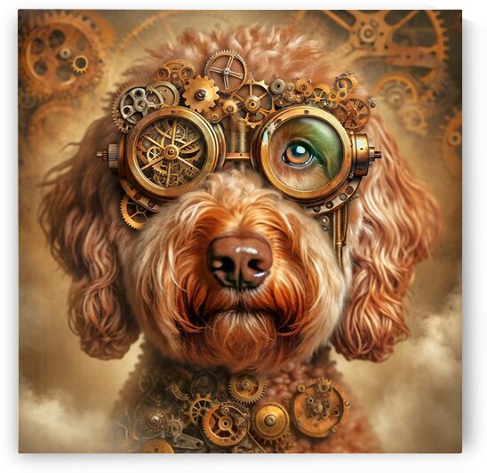 Steampunk Australian Labradoodle by Darin E Hartley Photography