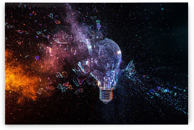 explosion of a glass bulb  by Gualtiero Boffi