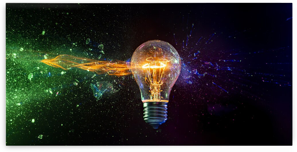 destruction of traditional tungsten bulb by Gualtiero Boffi