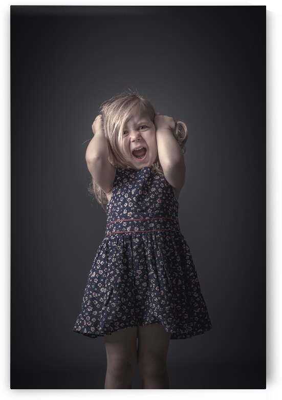 portrait of an angry child by Gualtiero Boffi